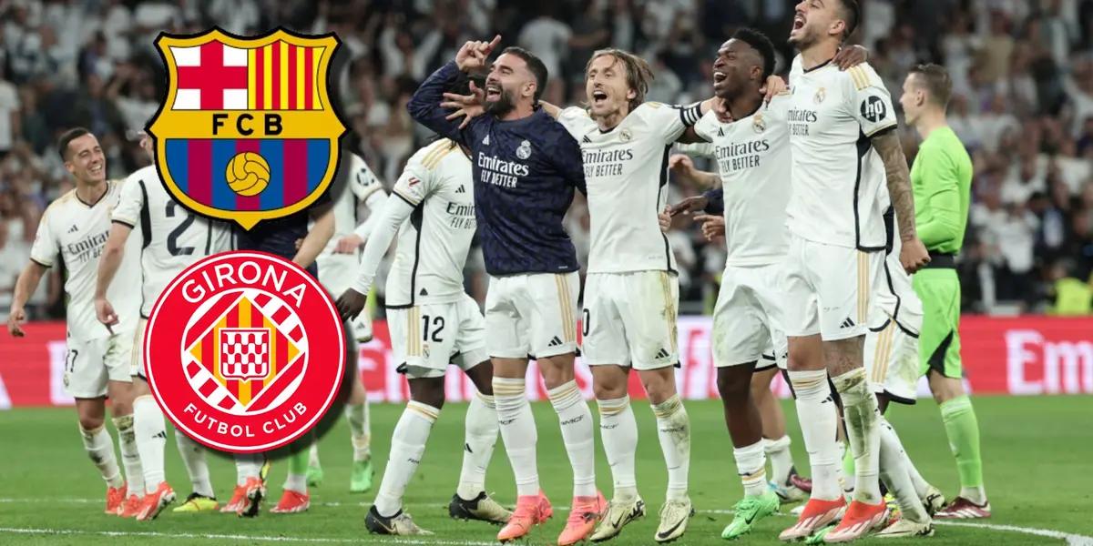 Jugadores del Real Madrid celebrando