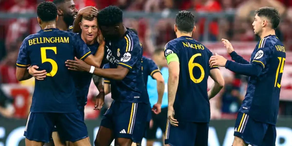 Jugadores del Real Madrid celebrando un gol