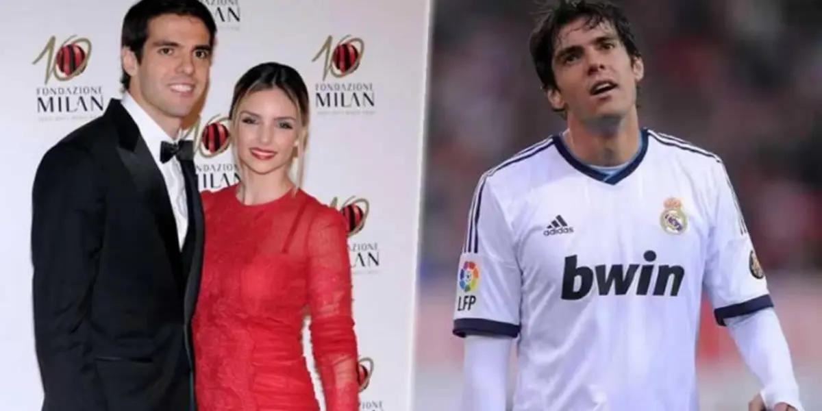 Kaká, ex jugador del Real Madrid, con su ex pareja Caroline Celico