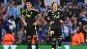 Kroos y Modric con la camiseta del Real Madrid en la Champions League.