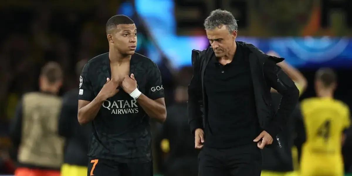 Kylian Mbappé y Luis Enrique.