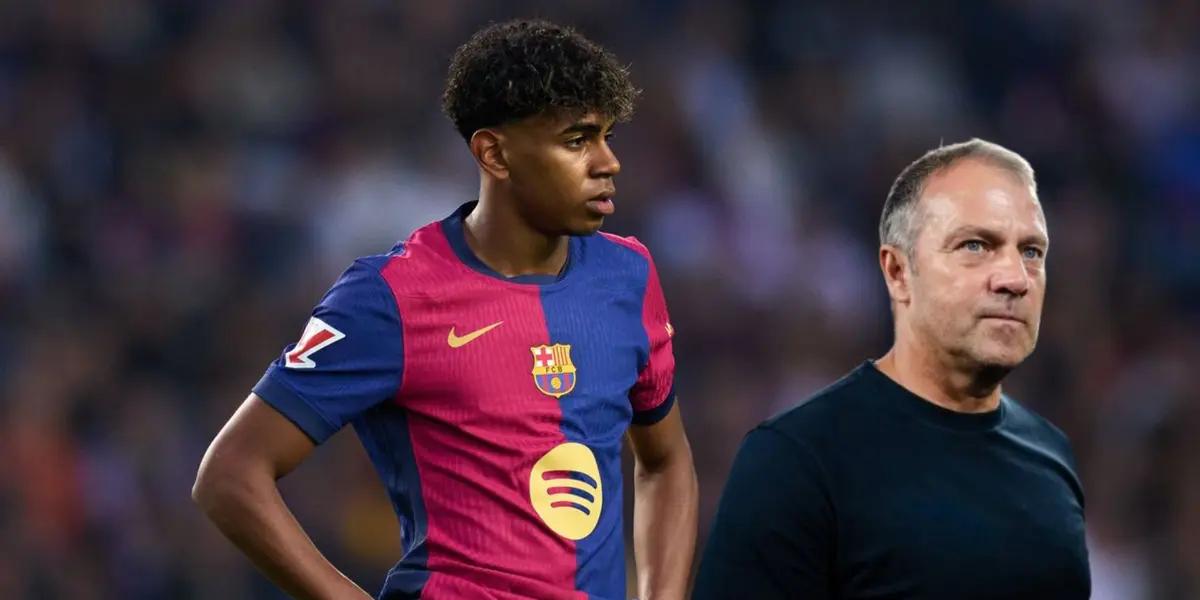 Lamine Yamal - Hansi Flick (Foto: FC Barcelona)