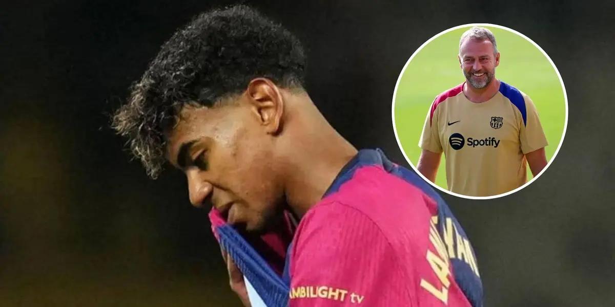 Lamine Yamal - Hansi Flick (Foto: FC Barcelona)