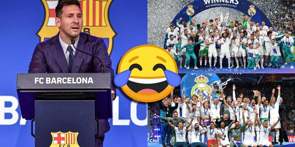 Lionel Messi en su despedida del FC Barcelona en 2021.