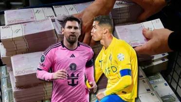 Lionel Messi, jugador del Inter Miami, y Cristiano Ronaldo del Al-Nassr