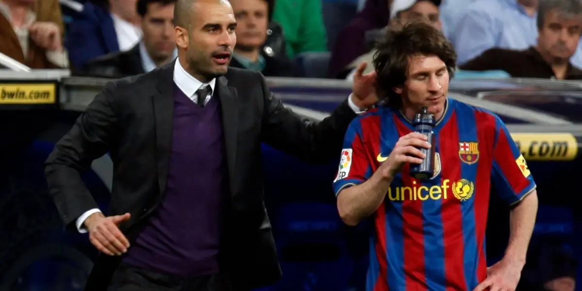 Lionel Messi y Pep Guardiola / Foto: Infobae