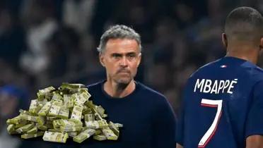 Luis Enrique y Kylian Mbappé