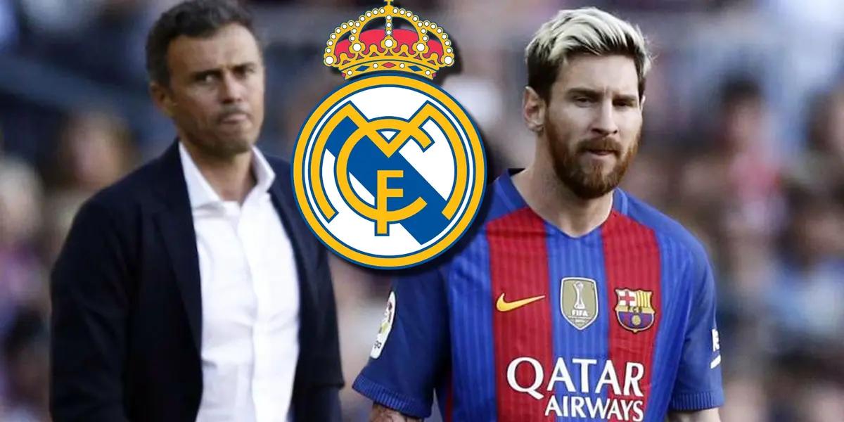 Luis Enrique y Lionel Messi en el FC Barcelona