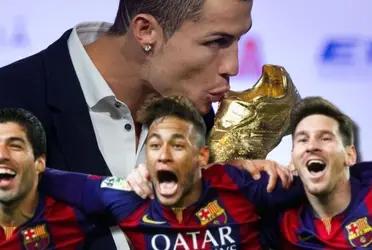 Luis Suárez fue goleador en España con el FC Barcelona, dejando atrás a Cristiano Ronaldo