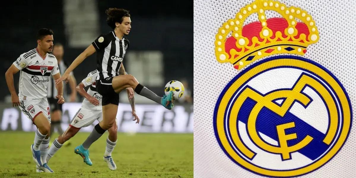 Matheus Nascimiento, atacante de 18 años del Botafogo de Brasil es seguido muy de cerca por el Real Madrid.
