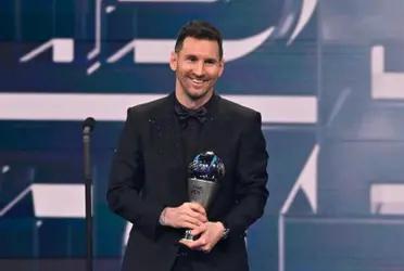 Messi recibiendo el premio 'The Best'