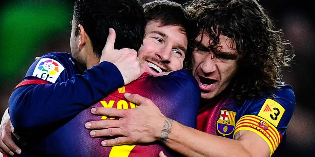 Messi y la máscara de Puyol.