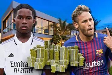 Mira la diferencia de costos entre las casas de Neymar, ex FC Barcelona, y Endrick, que llegará pronto al Real Madrid
