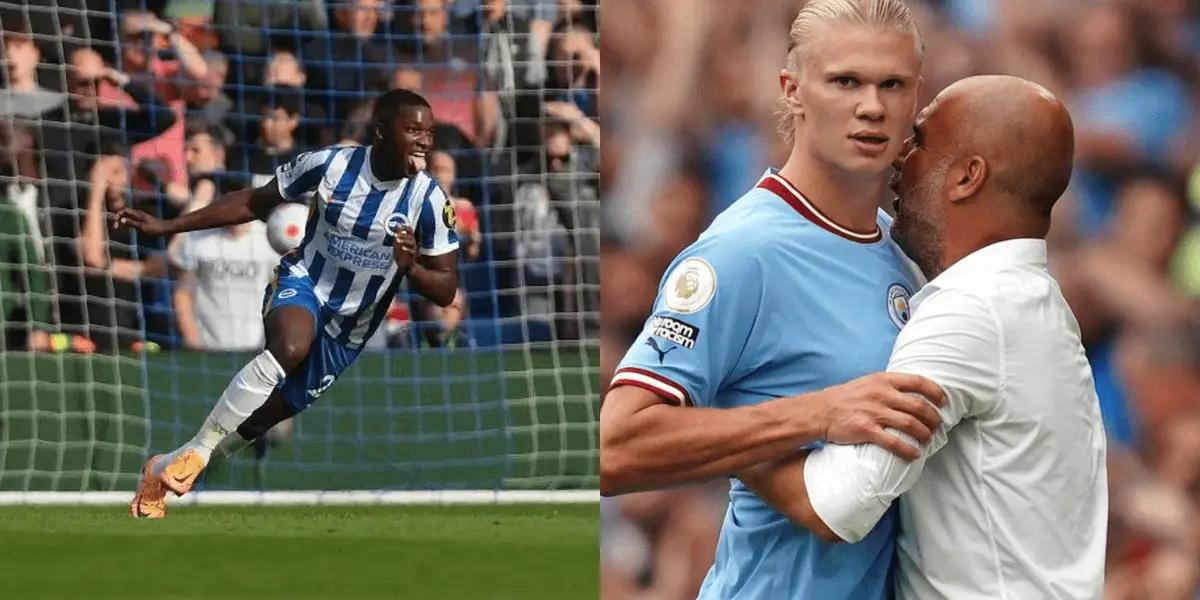 Moisés Caicedo dejó sorprendidos a Haaland y a Guardiola