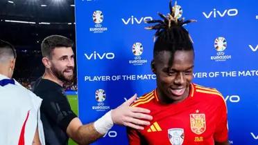 Nico Williams y Unai Simón / Foto: Eurocopa