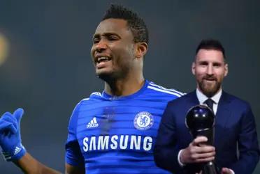 Obi Mikel y Leo Messi