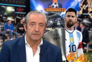 Pedrerol estalló contra Messi, su mensaje en el Chiringuito tras los The Best