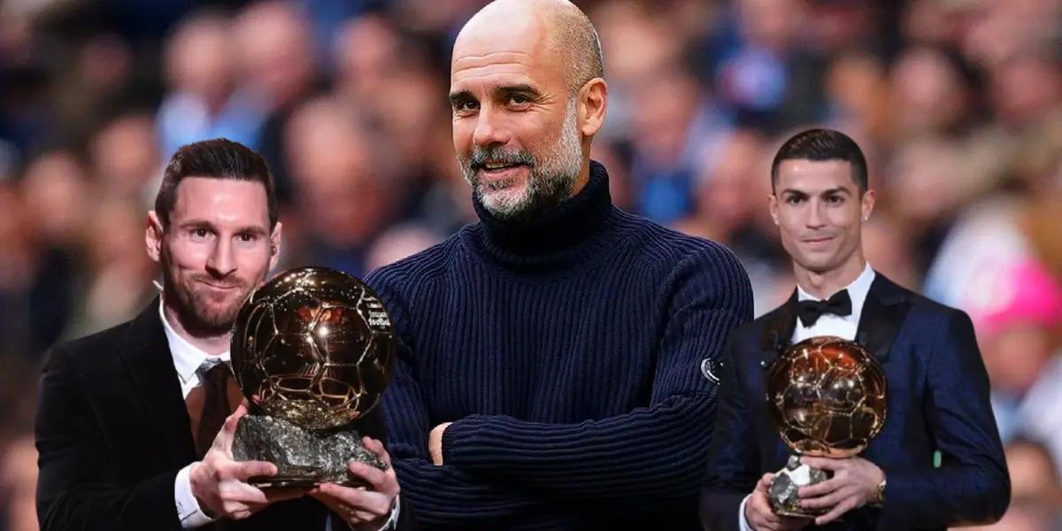 Pep Guardiola - Lionel Messi - Cristiano Ronaldo (Foto: ESPN)