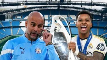 Pep Guardiola y Rodrygo Goes