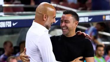 Pep Guardiola y Xavi Hernández, dos emblemas en la historia de FC Barcelona.