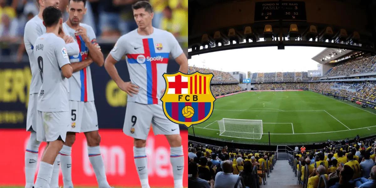 Por un inesperado hecho, el Barcelona se quedaría sin la punta y el estadio quedó mudo.