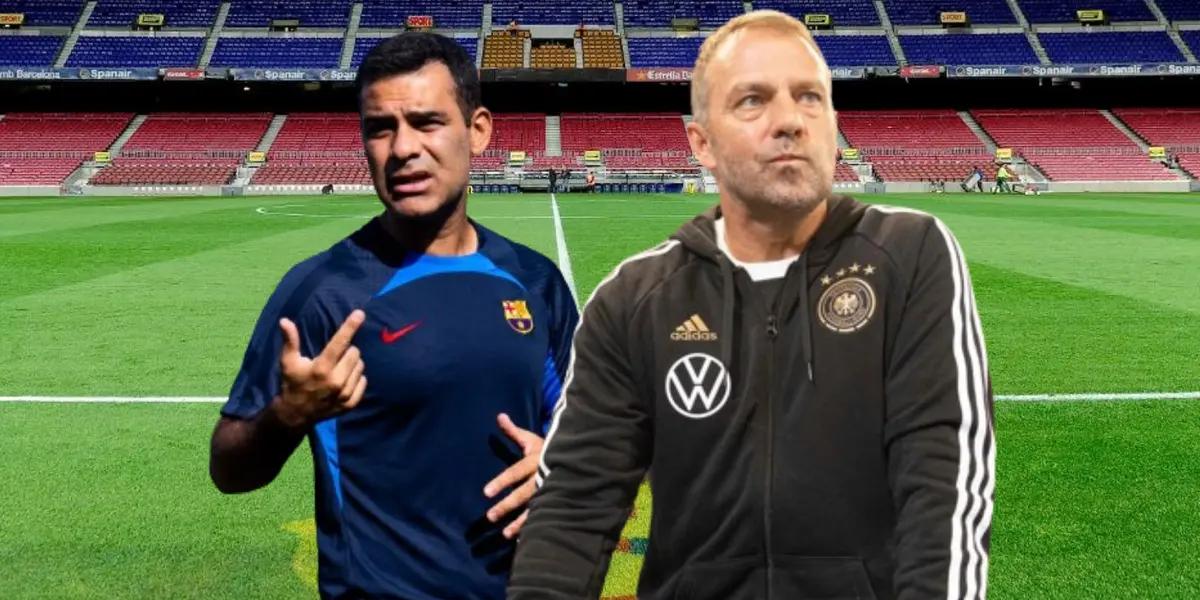 Rafa Márquez y Hansi Flick