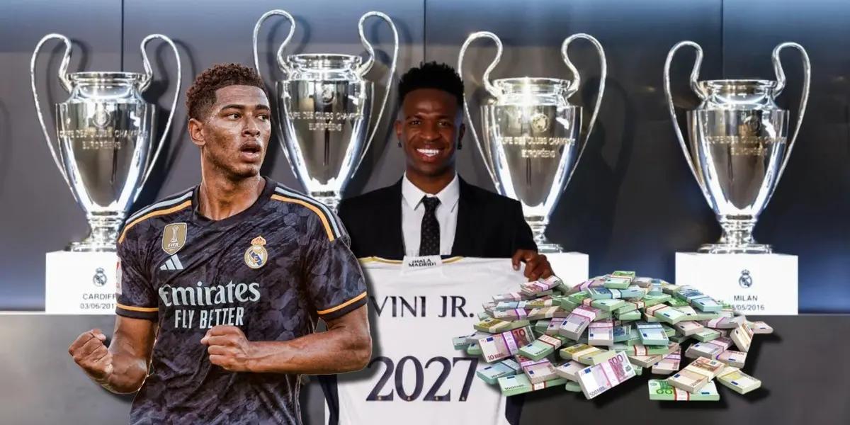 Real Madrid hizo la renovación de Vinicus Junior y ahora es el mejor pagado del plantel, mira la diferencia con Jude Bellingham