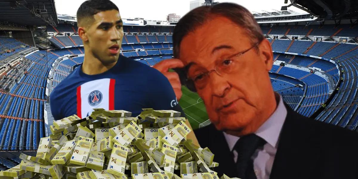 Real Madrid necesita reforzar los laterales y Hakimi gusta mucho a Florentino. Esto costaría.