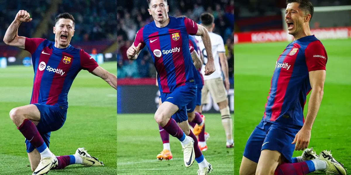 Robert Lewandowski hizo un hat-trick con el FC Barcelona al Valencia