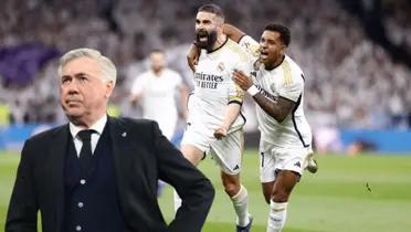 Rodrygo - Dani Carvajal - Carlo Ancelotti (Foto: Real Madrid)