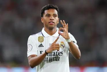 Rodrygo en un partido con el Atlético de Madrid
