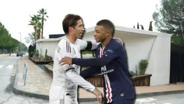 Sergio Ramos y Kylian Mbappé