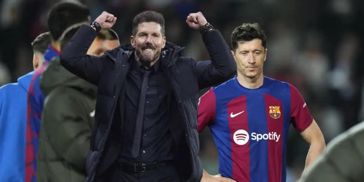 Simeone festeja la eliminación del FC Barcelona por su clasificación al Mundial de Clubes 2025