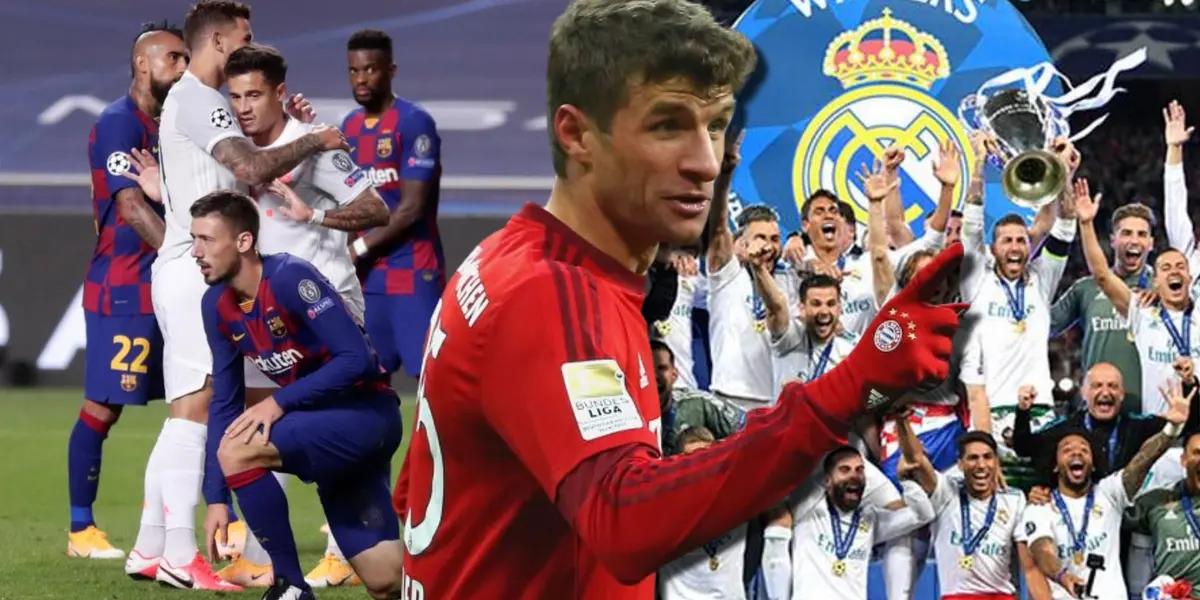 Thomas Muller, jugador del Bayern Múnich, ha enfrentado al Real Madrid y FC Barcelona