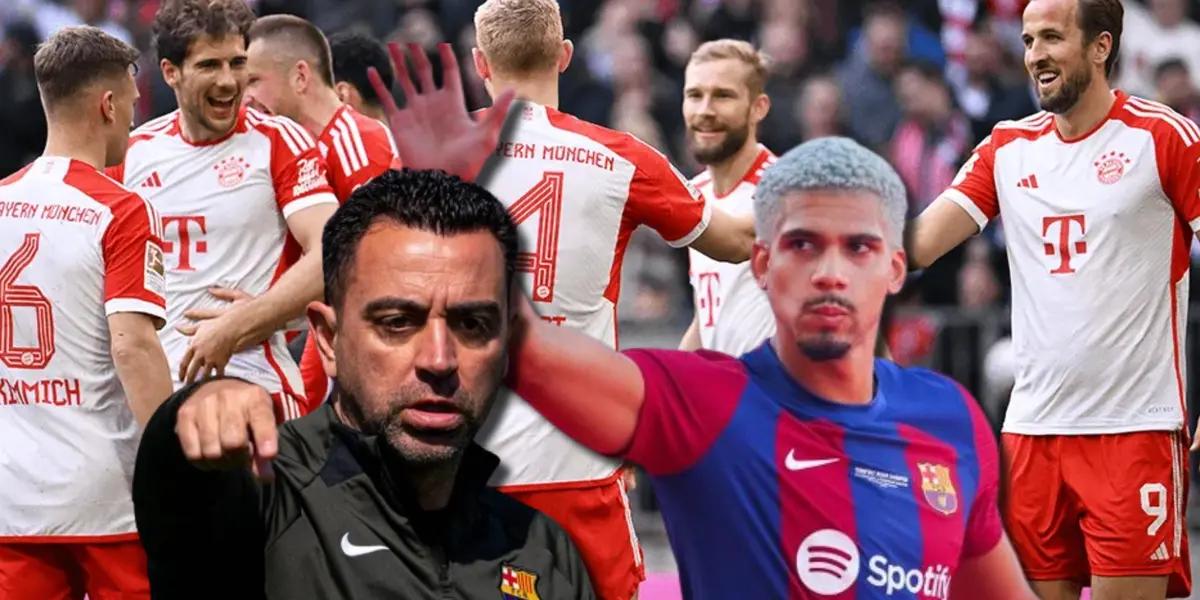 Tiembla Xavi y sonríe Bayern, Ronald Araújo puede irse del Barça por esta razón