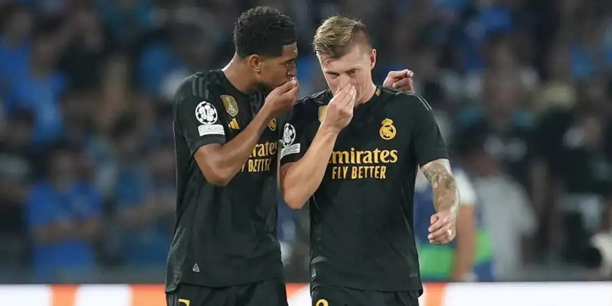Toni Kroos y Jude Bellingham, jugadores del Real Madrid