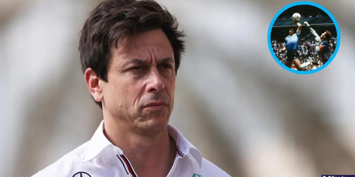 Toto Wolff, el jefe y accionista austríaco de Mercedes Benz, dio su opinión acerca de la definición de la Fórmula 1 que, a su parecer, perjudicó a su piloto, el británico Lewis Hamilton, y lo comparó con el gol con la mano de Maradona a los ingleses en el mundial de México 1986.