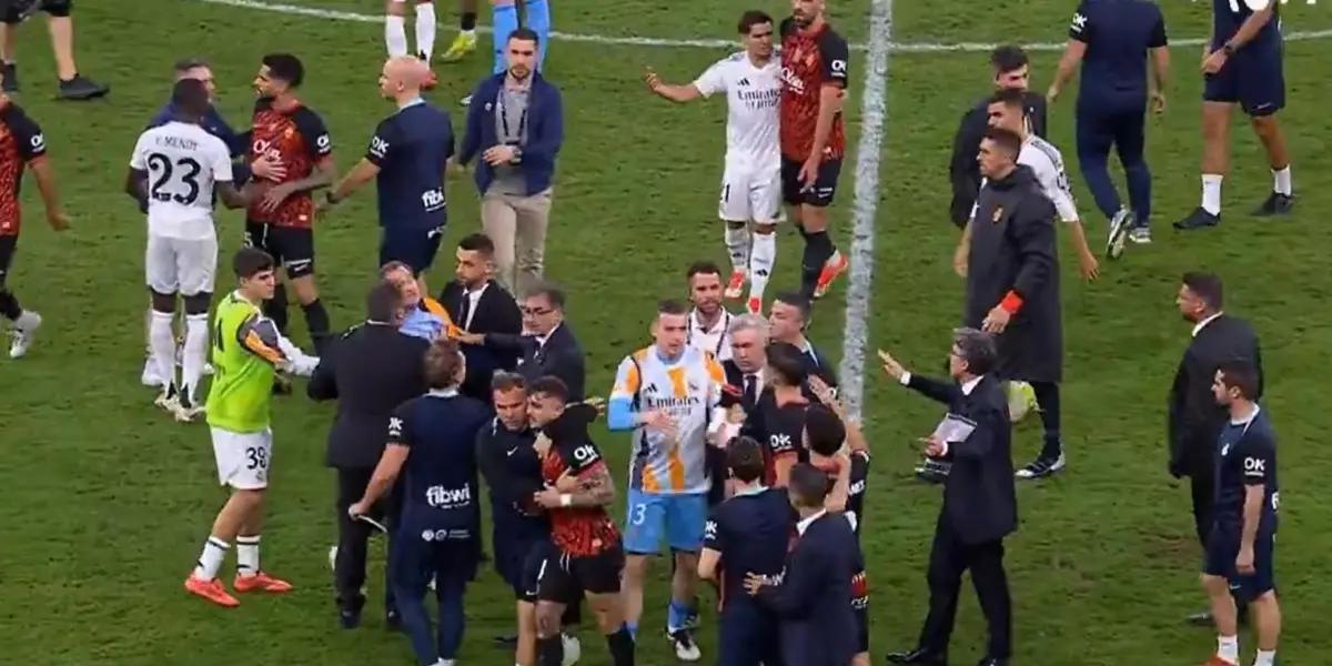 Tras el partido de semifinales de la Supercopa, se produjo una tangana entre el Real Madrid y el Mallorca