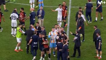 Tras el partido de semifinales de la Supercopa, se produjo una tangana entre el Real Madrid y el Mallorca