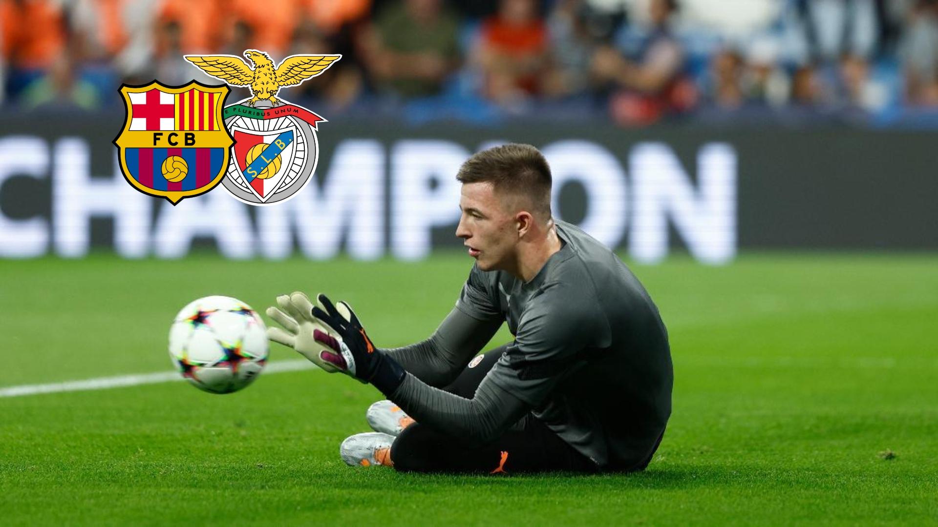 Trubin, el portero del Benfica, salvó a su equipo de empezar el partido perdiendo