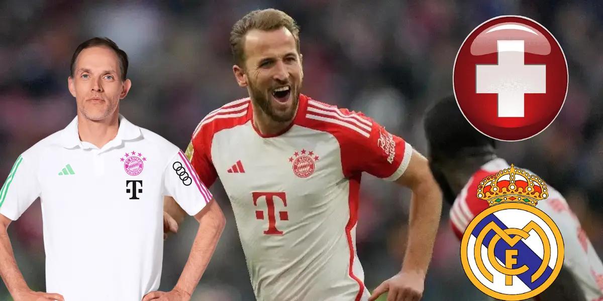 Tuchel, entrenador de Bayern, y Harry Kane, el goleador festejando uno de sus tantos.