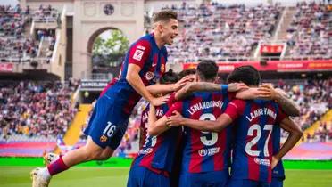 Varios jugadores estuvieron de fiesta tras la victoria ante Rayo Vallecano. (Foto: Prensa FC Barcelona)