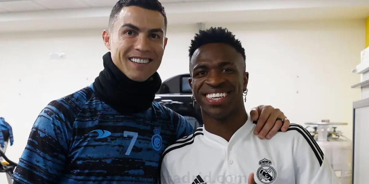 Vinicius anotó en el Madrid vs Barça, celebró como CR7 y mira si el Bicho lo vio
