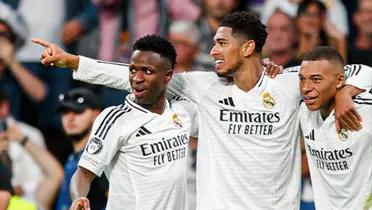 Vinicius, Mbappé y Bellingham. Foto: redes de Real Madrid.