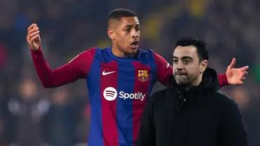 Vitor Roque con la camiseta del FC Barcelona y Xavi que no cederá.