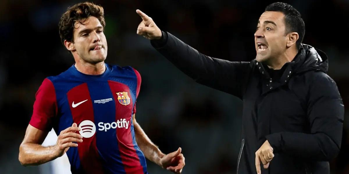 Xavi Hernández tuvo que aplicar una decisión de última hora con respecto a sus defensores