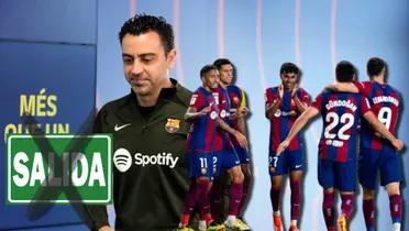 Xavi Hernández y jugadores del FC Barcelona