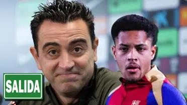 Xavi Hernández y Vítor Roque, del FC Barcelona