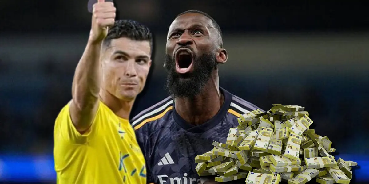 Antonio Rüdiger y Cristiano Ronaldo