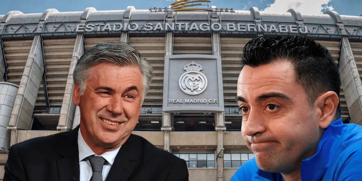 Carlo Ancelotti y Xavi Hernández / Foto: Collage